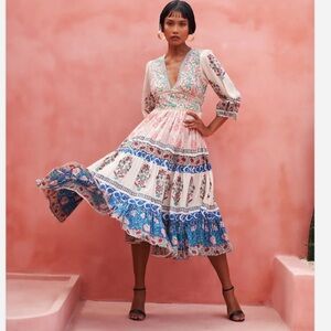 MO MAYA boho festival 
Peacock Flare Dress M/L